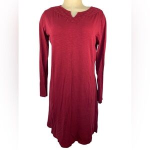 Cabela's Burgundy 200% cotton Sleep Shirt Women’s Medium